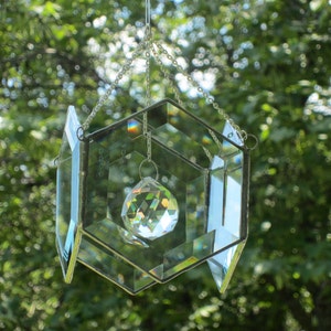 Elation ~ Medium Hexagon Mobile with 30mm Crystal Prism