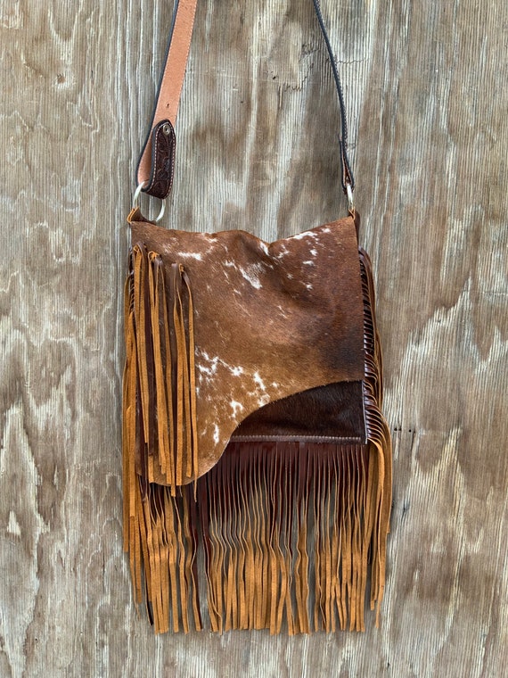 Ready to Ship Distressed Embossed Leather Western CROSS BODY Rodeo