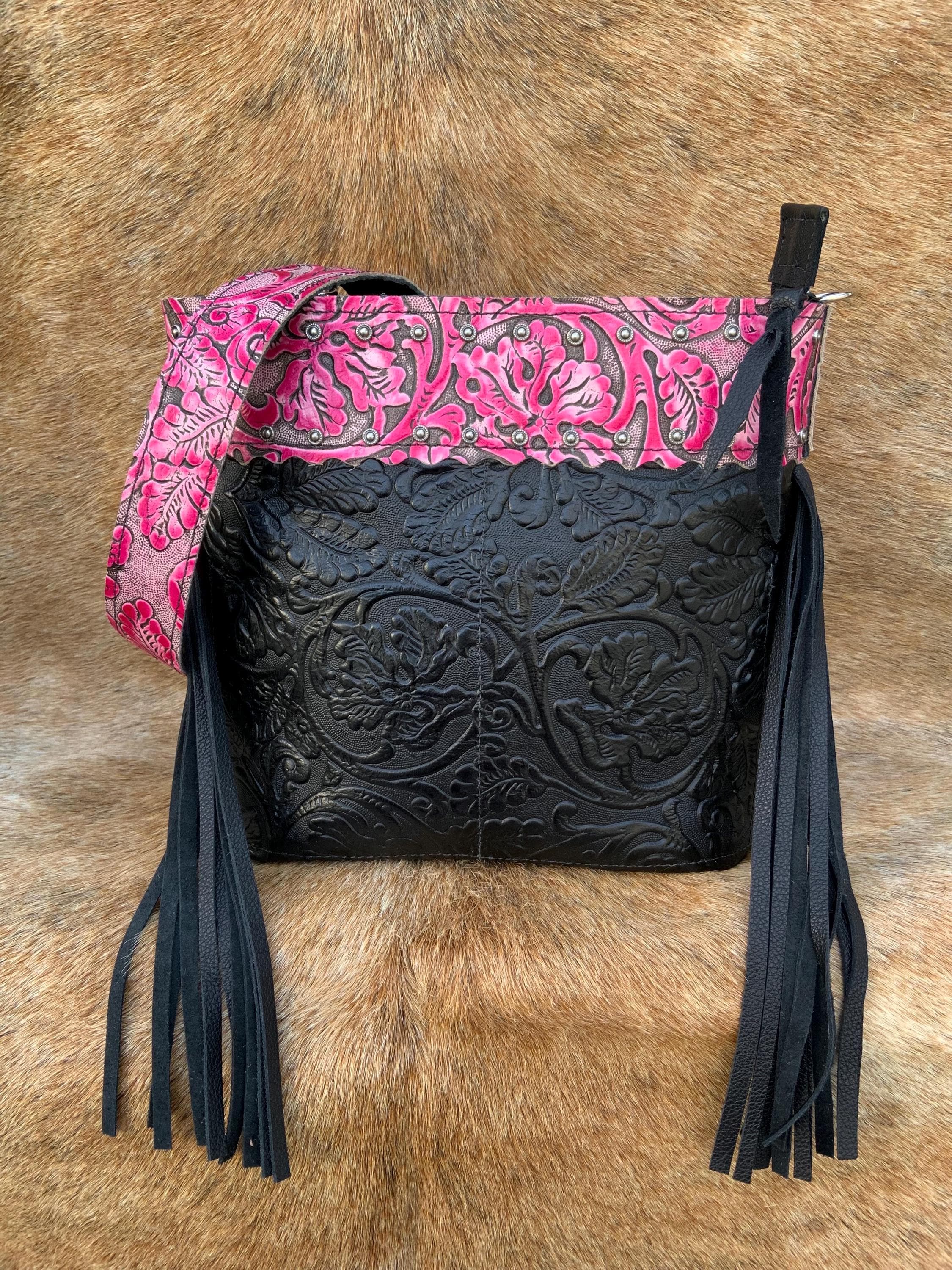 D2 Suede Fringe Backpack Boho Western Black Leather Coastal Cowgirl Festival Cowgirl Power Studded Vegan Leather Embroidered Fringe  main image 3