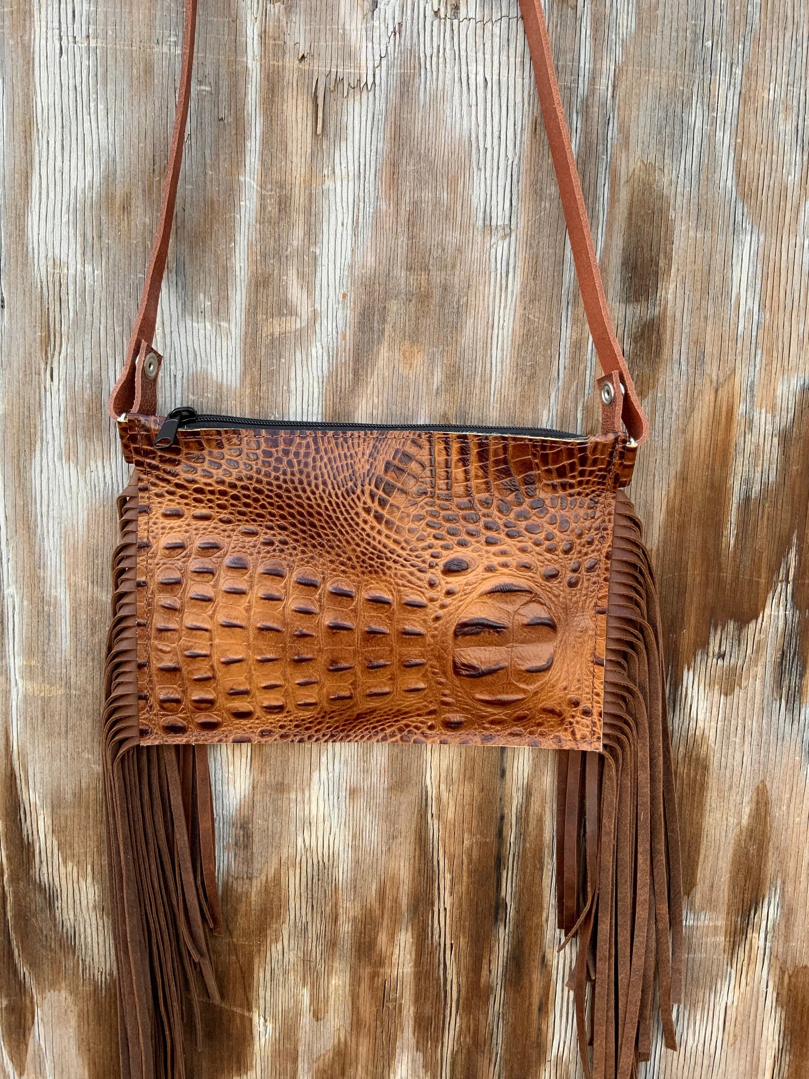 CB5 Cowhide Cross Body Hip Bag Boho Western Leather Fringe Etsy