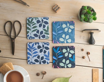 Floral Coaster Set - Coasters - Coaster Set - Gardens Lover - Drinks Mat - Birthday Gift - Stocking Filler - New Home Gift - Plant Lover