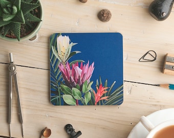 Tropical Flower Coaster - Coaster - Tropical Coaster - Protea - Drinks Mat - Stocking Filler - Plant Lover Gift - New Home Gift