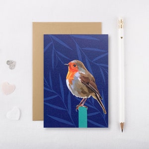Carte Robin - Robin - Carte d'anniversaire - Oiseau de jardin - Carte d'oiseau - Carte de voeux Robin - Carte de voeux - Carte vierge - Impression Robin - GCS017