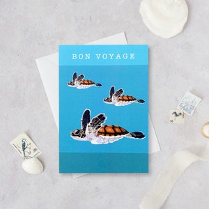 Carta Tartaruga Marinha - Carta Bon Voyage - Carta Marítima - Carta Tartaruga - Carta Boa Sorte - Tartaruga Marinha - Tartaruga - GCA002