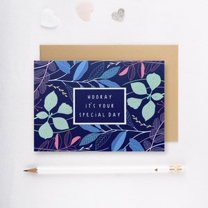 Carte d’anniversaire - Joyeux anniversaire - Carte pour elle - Carte pour maman - Carte d’amoureux du jardin - Vœux d’anniversaire - Carte florale - GCR007