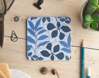 Leafy Print Coaster - Coaster - Floral Coaster - Gift for Her - Drinks Mat - Stocking Filler - Plant Lover Gift - New Home Gift