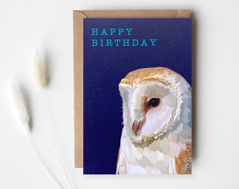 Carte D Anniversaire De Hibou Etsy France