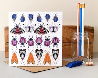 Insect Card - Butterfly Card - Moth Card - Bug Card - Blank Card - Birthday Card - Thank You Card - Thinking of You Card - GCL038