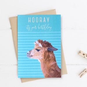 Alpaca Birthday Card - Alpaca Card - Birthday Card - Cute Animal Card - Animal Lover - Alpaca Greeting Card - Alpaca - GCP001