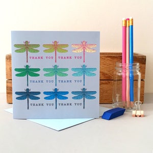 Dragonfly Thank You Card - Thank You Card - Dragonfly Card - Dragonfly Greeting Card - Dragonfly - Insect Card - GCL019