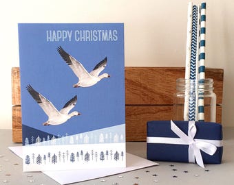 Snow Goose Christmas Card - Christmas Card - Snow Goose Card - Xmas Card - Bird Card - Greeting Card - Christmas - Snow Goose - Goose