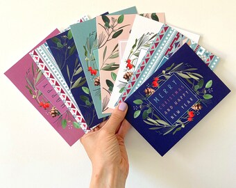Pack of 8 Christmas Cards - Christmas Card Pack - Christmas Cards - Xmas Cards - Pack of Cards - Festive Cards - Seasons Greetings