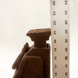 GIGANTIC Antique Duff Barrett No. 2 Railroad or House Industrial Jack
