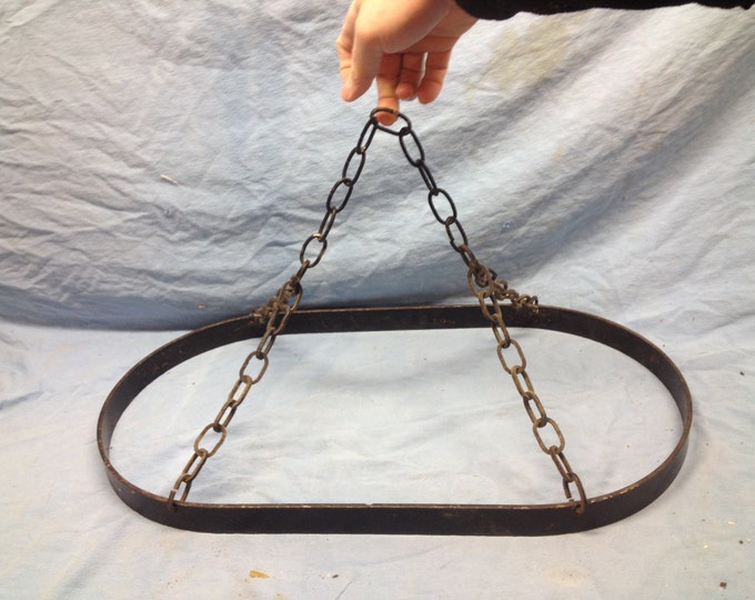 Vintage Cast Iron Hanging Pot and Pan Rack Rustic Country Pot and Pan