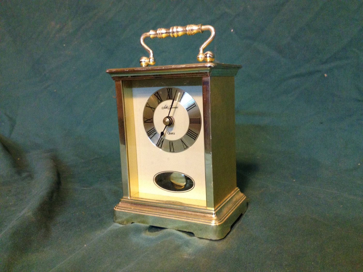 Vintage Seth Thomas Quartz Pendulum Table Clock Mantel Shelf Etsy