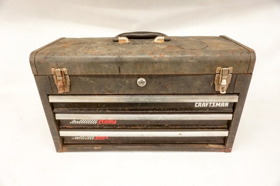 Vintage Craftsman 3 Drawer Rally Box Toolbox Mechanics Tool Etsy