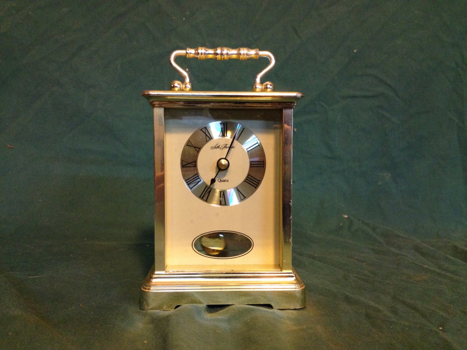 Vintage Seth Thomas Quartz Pendulum Table Clock Mantel Shelf Etsy