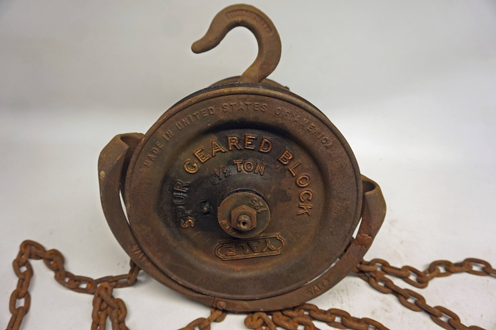 Huge Antique Yale 1/2 Ton Chain Hoist Industrial Spur Geared Etsy