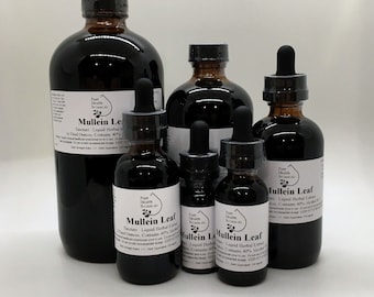 Mullein Leaf Tincture, Extract, Verbascum Thapsus, Multiple Sizes, Best Quality