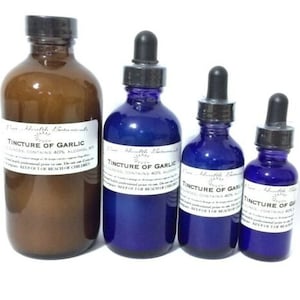Garlic Tincture, Extract, Allicin, Highest Quality and Strength, Multiple Sizes