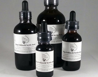 Pine Pollen & Nettle Root Combination Tincture/Extract, Multiple Sizes