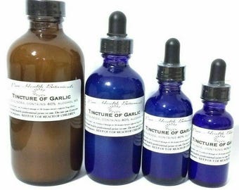Garlic Tincture, Extract, Allicin, Highest Quality and Strength, Multiple Sizes