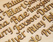 Personalised Wooden MDF Script names, letters or words Toy Box Art High Quality