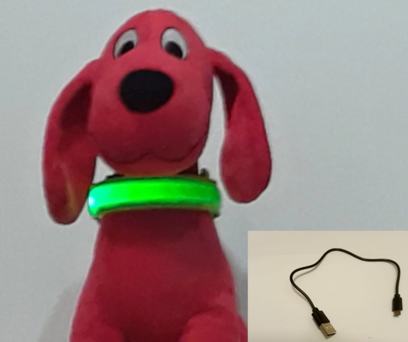 USB Rechargeable LED Pet safety collars image 2