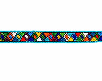 Handmade African Beaded Choker: Tribal Maasai Zulu Jewelry