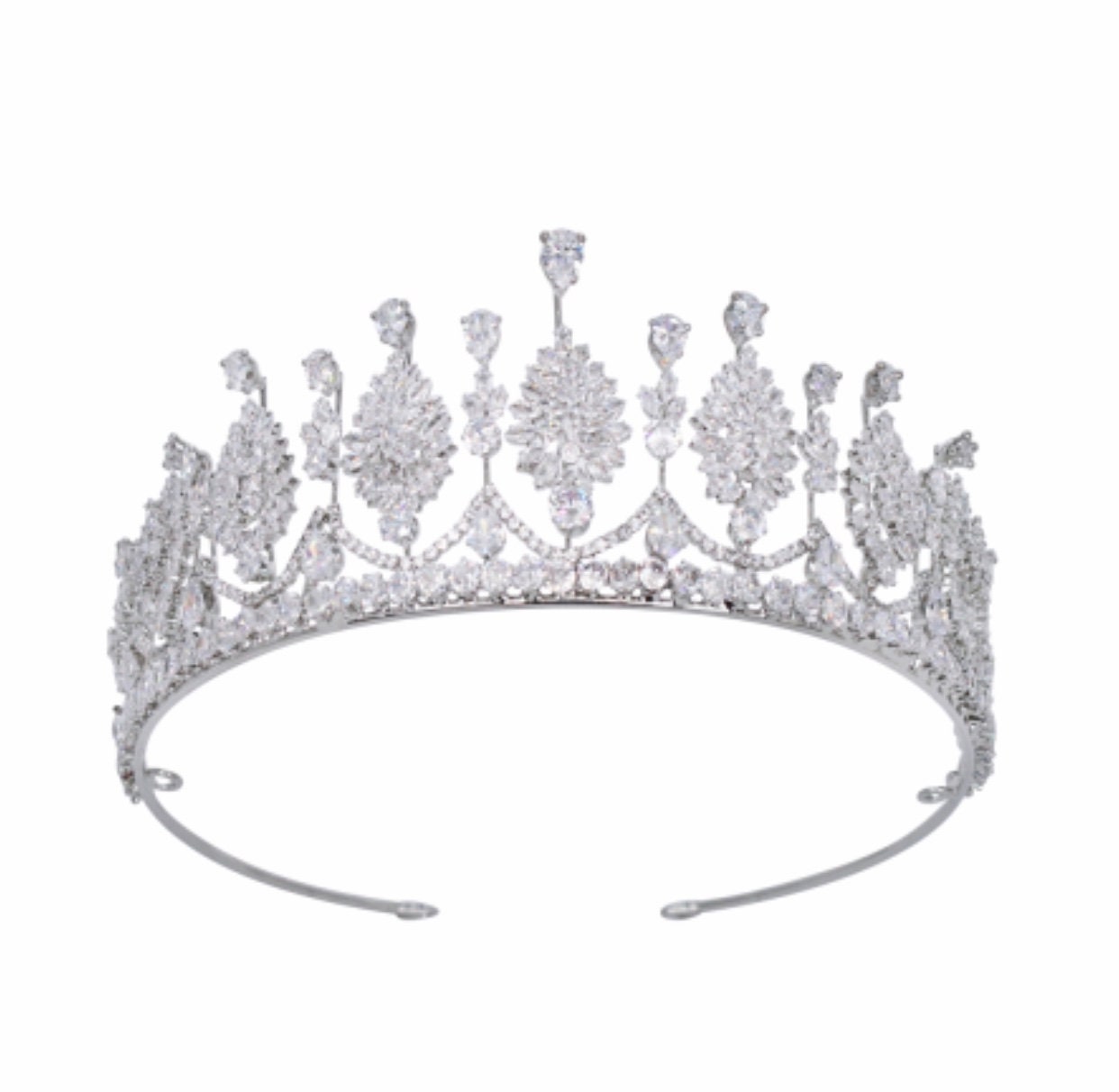Glamour Bridal Tiara, Wedding Tiara, Bridal Tiara, Silver Tiara, Diamond Tiara, Crystal Tiara