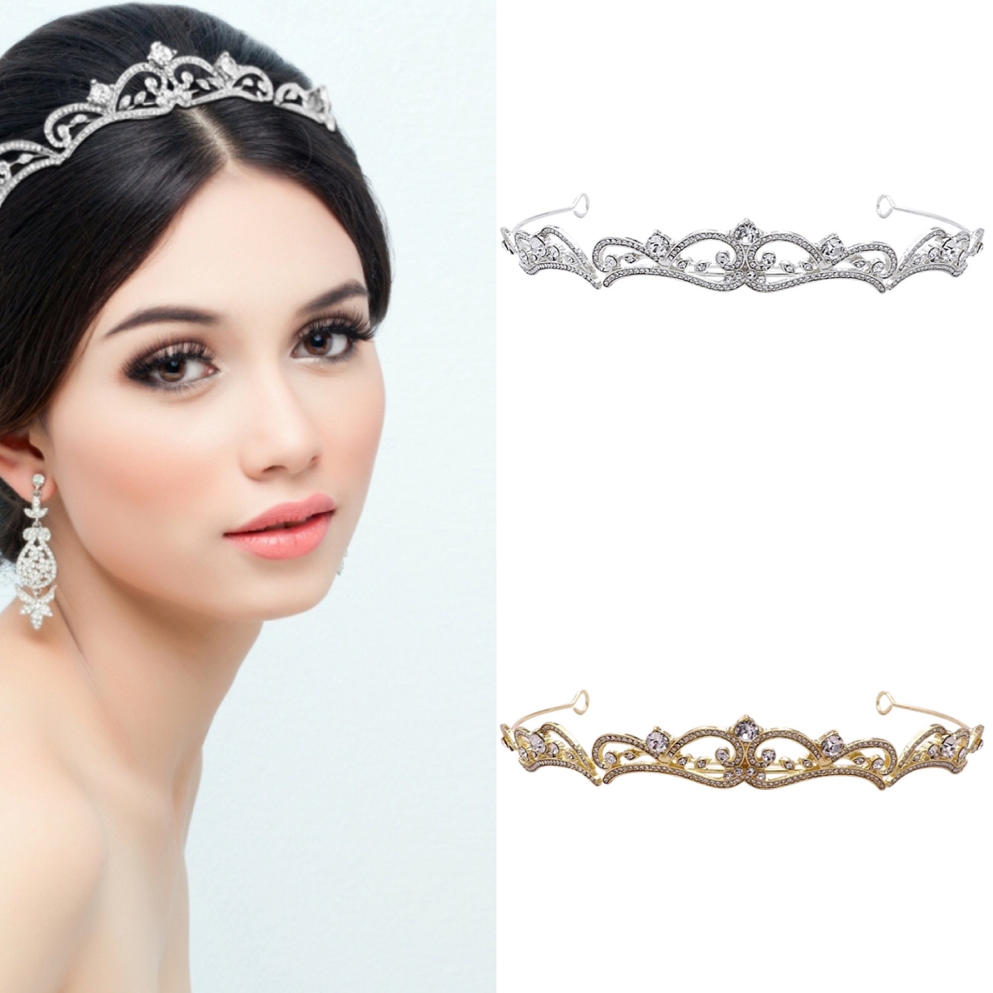 Bridal Tiara Elegant Wedding Tiara Bridal Tiara Silver Etsy UK