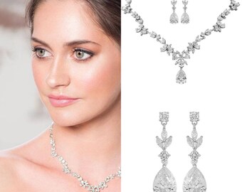 Crystal Sparkling Necklace set, Bridal Necklace set, Bridal accessories, Bridal Necklace, wedding accessories, bridal jewlery