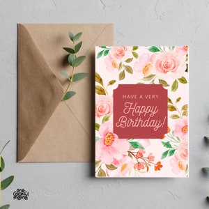 Printable Birthday Card | Digital Download card