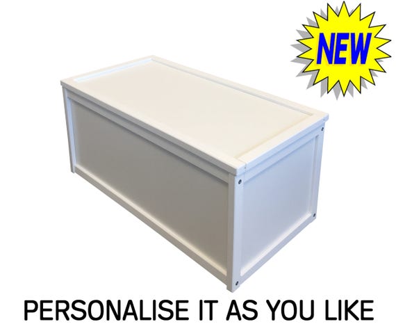 white wooden toy box chest