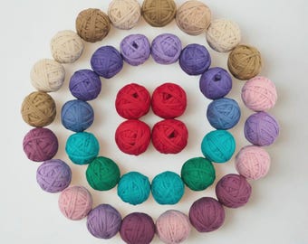 Retwisst Mini Ball Yarn Set – 8pc Recycled Cotton Chunky Crochet Cord for Bags, Baskets