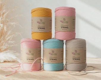 Retwisst Macrame String, 4mm Recycled Yarn, 100m