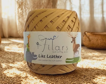 Retwisst Filars Like Leather Yarn 150g | Leather Look Polyester Yarn for Crochet Bags, Macrame, Handbags & Accessories