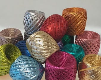 Retwisst Leather Look Shiny Metallic T-Shirt Yarn – 100% Polyester for Bags, Baskets & Home Decor