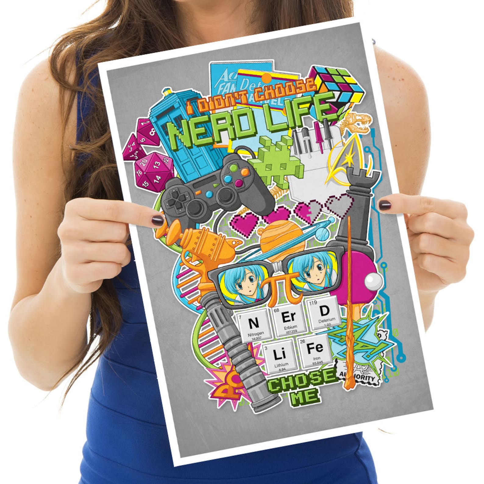 Nerd Life Print Gifts for Nerds Gifts for Geeks Nerdygamer D & D Pop