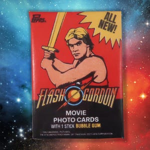 Pacote de cartas colecionáveis não esportivas Flash Gordon Wax