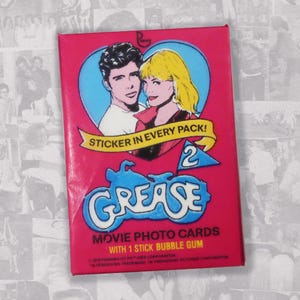 Grease 2 Wax Pack Cartas colecionáveis não esportivas