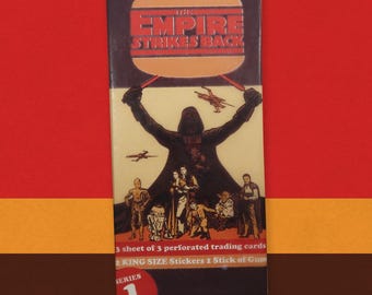 Paquete de cera de tarjetas coleccionables no deportivas de la serie 1 de Coca-Cola Empire Strikes Back de Burger King