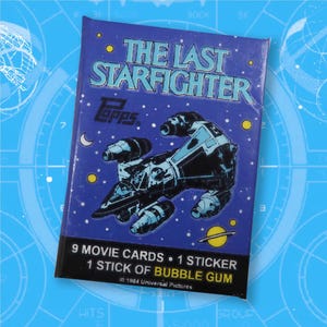 Paquete de cera de The Last Starfighter, cartas coleccionables no deportivas
