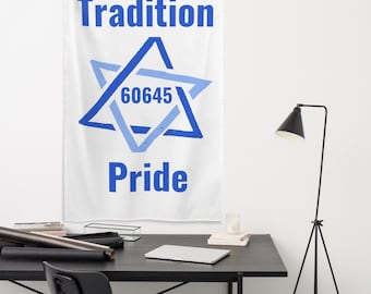 Jewish Chicago Pride Jew Tradition 60645 Travel Fun Holiday Gift Flag
