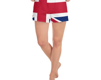 British Flag Britain Royalty England Women's Athletic Short Shorts