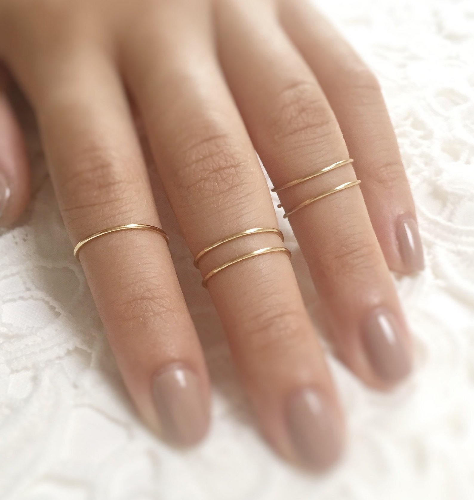 Knuckle Rings 5 Above the Knuckle Rings Midi Ring Set Gold Etsy Canada