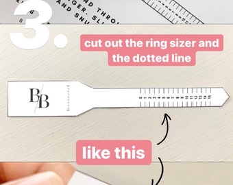 free printable ring sizer find your ring size paper ring etsy canada