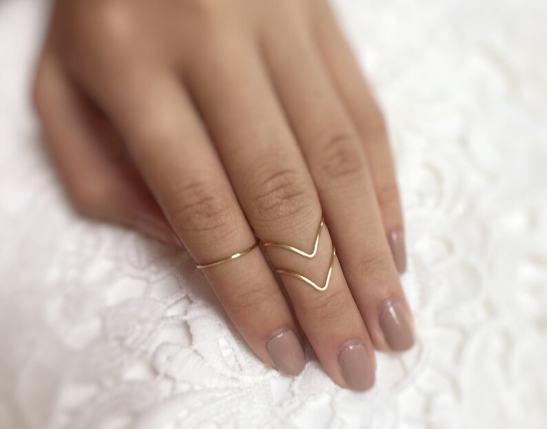 gold knuckle ring set