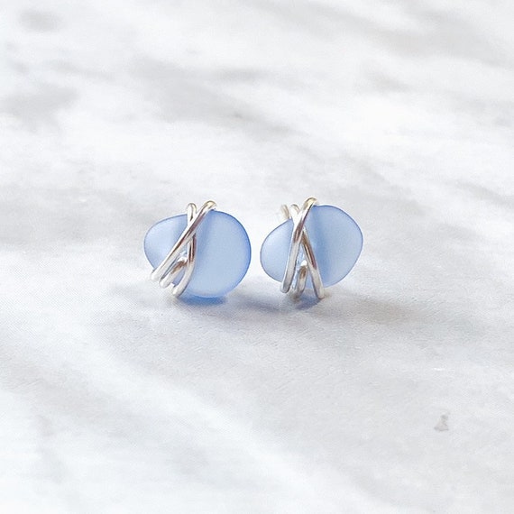 Etsy sea clearance glass earrings