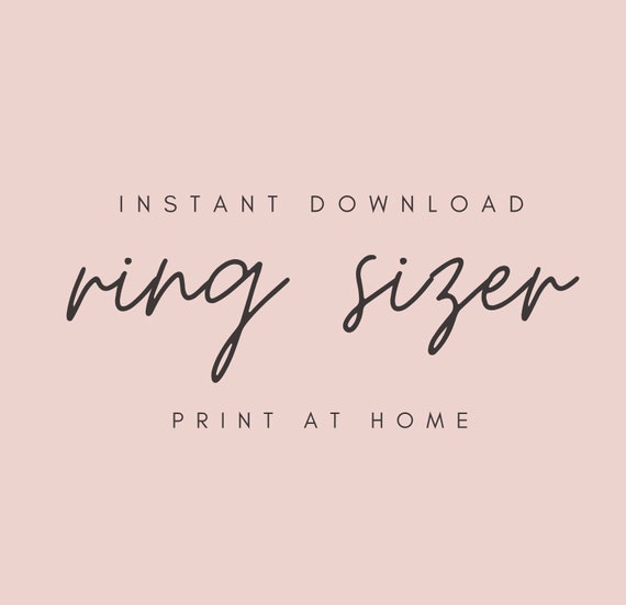 free printable ring sizer find your ring size paper ring etsy uk